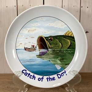 Large Gary Patterson “Catch of the Day” 13.25 inch Ceramic Platter